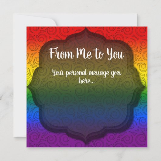 Benutzerdefinierte LGBTQ Gay Valentine's Day Card Karte (Rückseite)