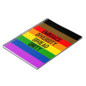 Benutzerdefinierte LGBTQ-Stolz-Benutzer mit farbfr Notizblock (Linke Seite)