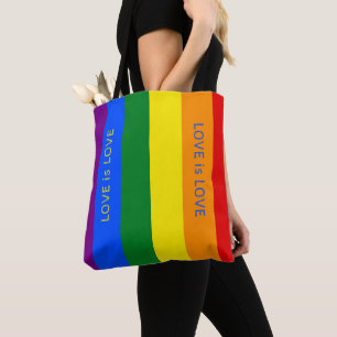 Benutzerdefinierte LGBTQIA+ Regenbogenflagge Love Tasche