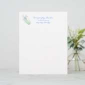 Benutzerdefinierte Libelle in Blau und Grün Briefbogen (Stehend Vorderseite)