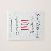 Benutzerdefinierte Liebe Botschaft soziale Distanz Puzzle (Horizontal)