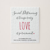 Benutzerdefinierte Liebe Botschaft soziale Distanz Puzzle (Vertikal)