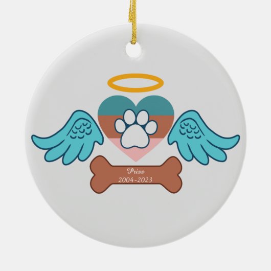 Benutzerdefinierte Liebe des Foto-Memory-Pads Druc Keramik Ornament (Hinten)