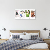 Benutzerdefinierte Liebe Foto Herz und Text Leinwanddruck (Insitu (Schlafzimmer))