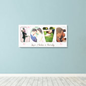 Benutzerdefinierte Liebe Foto Herz und Text Leinwanddruck (Insitu (Holzboden))