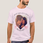 benutzerdefinierte Liebe Foto Herzform Text und ro T-Shirt (Vorderseite)