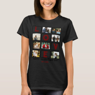 Benutzerdefinierte Liebe Frohen Valentinstag 8 Fot T-Shirt