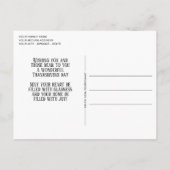 Benutzerdefinierte Liebe für eine glückliche Thank Postkarte (Rückseite)