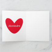 Benutzerdefinierte Liebe HerzValentinstag-Karte Karte (Innenseite)
