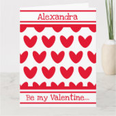 Benutzerdefinierte Liebe HerzValentinstag-Karte Karte (Vorderseite)