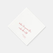 Benutzerdefinierte Liebe Hinweis Handgeschriebene  Serviette (Ecke)