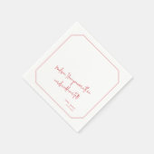 Benutzerdefinierte Liebe Hinweis Handgeschriebene Serviette (Ecke)