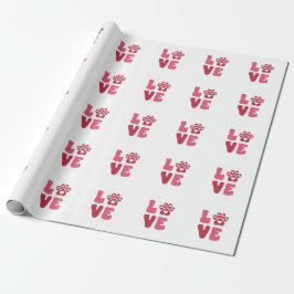 Benutzerdefinierte Liebe Hunde Liebhaber Name Geschenkpapier