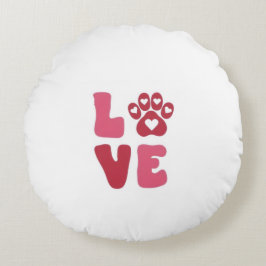 Benutzerdefinierte Liebe Hunde Liebhaber Name Rundes Kissen
