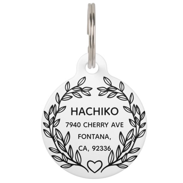 Benutzerdefinierte Liebe Ihre Pet-ID-Tags Haustiermarke (Vorderseite)