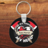 Benutzerdefinierte Liebe Mein Firefighter Schlüsselanhänger (Vorderseite)