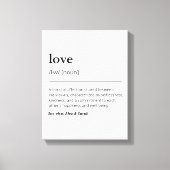 Benutzerdefinierte Liebe mit Nachnamen-Wörterbuch Leinwanddruck (Vorderseite)
