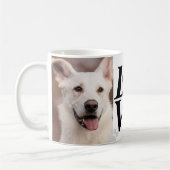 Benutzerdefinierte LIEBE Paw Print Dog Lover Tasse (Links)