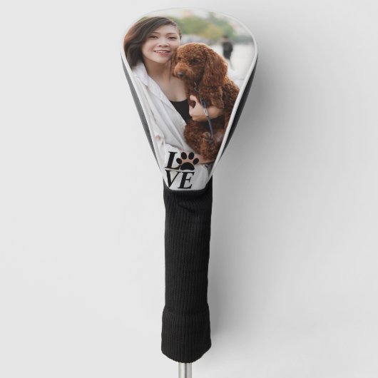 Benutzerdefinierte LIEBE Paw Print Golf Head Cover Golf Headcover (Vorderseite)