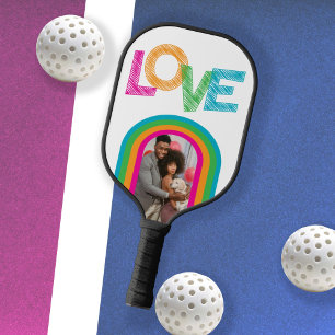 Benutzerdefinierte LIEBE Personalisiertes Foto und Pickleball Schläger