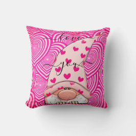 Benutzerdefinierte LIEBE Sie hören Gnome Valentine Kissen