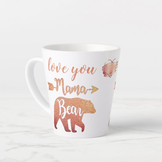 Benutzerdefinierte Liebe Sie MAMA wird glücklich M Milchtasse (Linke Ecke)