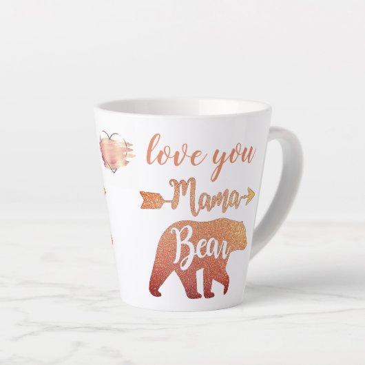Benutzerdefinierte Liebe Sie MAMA wird glücklich M Milchtasse (Rechte Ecke)