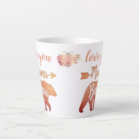 Benutzerdefinierte Liebe Sie MAMA wird glücklich M Milchtasse (Vorderseite)