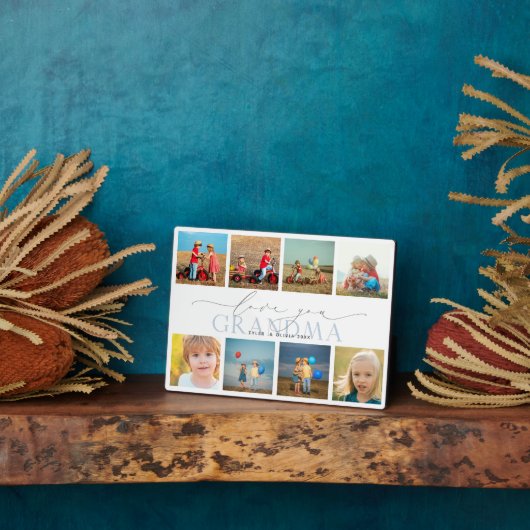 Benutzerdefinierte Liebe Sie Oma 8 FotoCollage Fotoplatte (Seite)