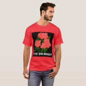 Benutzerdefinierte Liebe Sie selbst Text Red Basic T-Shirt (Vorne ganz)