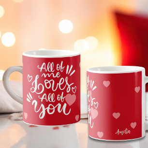 Benutzerdefinierte Liebesbotschaft Herzen Personal Kaffeetasse