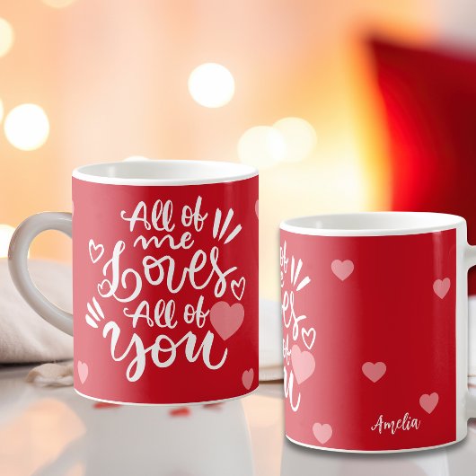 Benutzerdefinierte Liebesbotschaft Herzen Personal Kaffeetasse