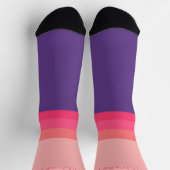 Benutzerdefinierte Light Dark Pink Purple Farbbblo Socken (Oben)