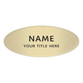 Benutzerdefinierte Light Imitate Gold Simple Moder Namenschild (Vorderseite)