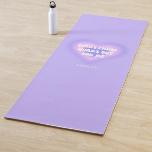 Benutzerdefinierte Lila Aura Herzmanifestation Yogamatte