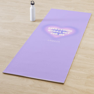 Benutzerdefinierte Lila Aura Herzmanifestation Yogamatte