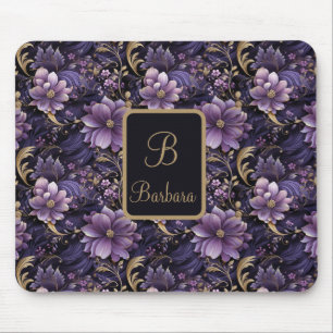 Benutzerdefinierte lila Blumen  Mousepad