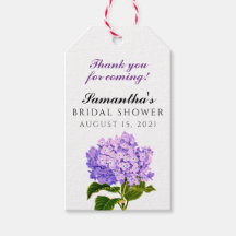 Benutzerdefinierte lila Hydrangea Kraft Brautparty
