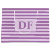 Benutzerdefinierte Lila Streifen Große Geschenktüte (Vorderseite)