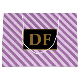 Benutzerdefinierte Lila Streifen Große Geschenktüte