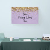 Benutzerdefinierte lila violette goldene Geburtsta Banner (Messe)
