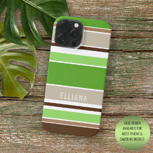 Benutzerdefinierte Limettengrün Dunkelbraun Beige iPhone 16 Pro Max Hülle