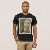 Benutzerdefinierte Lion Elegante Moderne Schwarze T-Shirt (Vorne ganz)