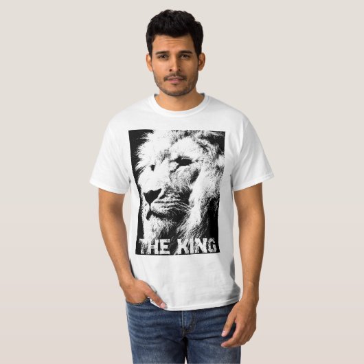 Benutzerdefinierte Lion Face Template Mens Elegant T-Shirt (Vorne ganz)