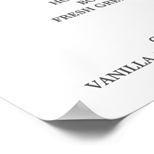 Benutzerdefinierte Liste - Menu Poster (Ecke)