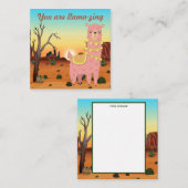 Benutzerdefinierte Llama-Liebe-Karte anpassen Mitteilungskarte (Vorne/Hinten)