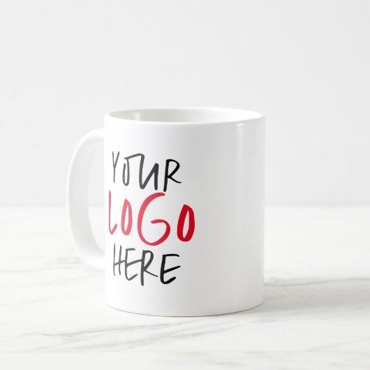 Benutzerdefinierte Logo-Aufkleber | Branding in Un Kaffeetasse (Vorderseite Links)