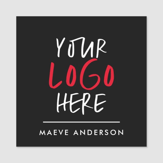 Benutzerdefinierte Logo-Aufkleber | Branding in Un Namensschild (Vorderseite)