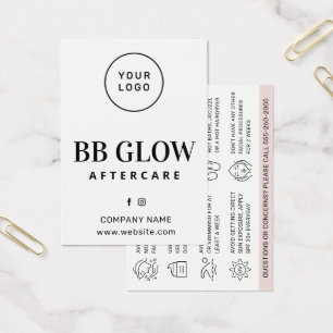 Benutzerdefinierte Logo-BB-Glow-Aftercare-Karte