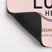 Benutzerdefinierte Logo-Blende Rosa einfache Name- Mousepad (Ecke)